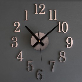 Jam Dinding DIY Giant Wall Clock Quartz Creative Design 25cm - DIY-09 - Silver