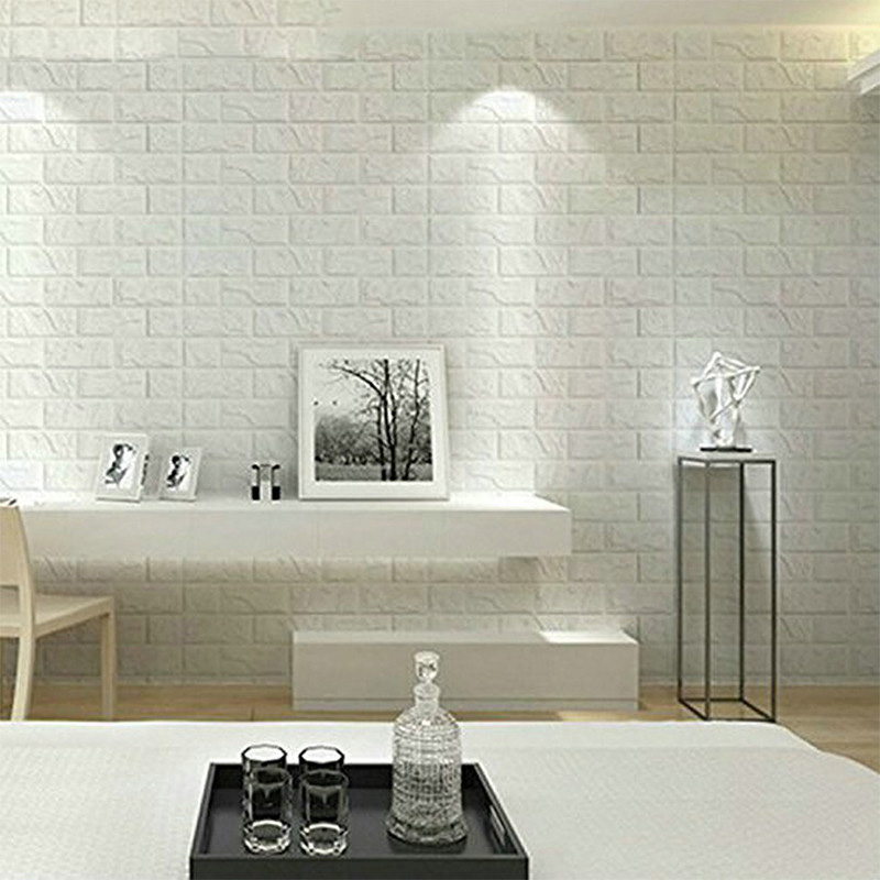  Sticker  Wallpaper  Dinding  3D  Embosed Model Bata 77x70cm 