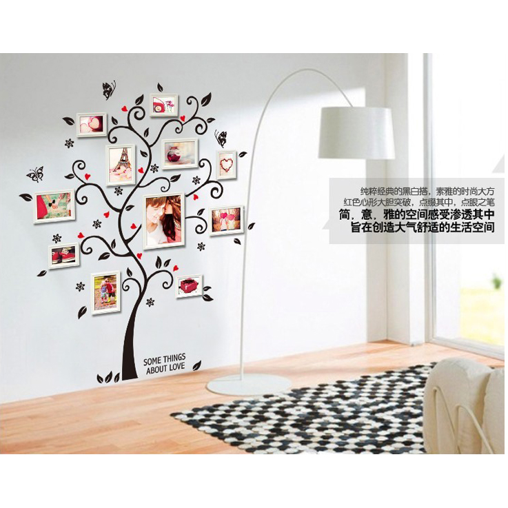  Sticker Wallpaper Dinding Family Tree Black 
