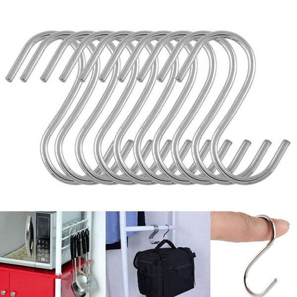 hanger gantungan serbaguna stainless steel 10pcs silver hanger gantungan serbaguna stainless steel 10pcs silver