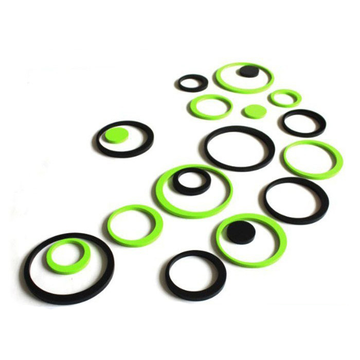 Sticker 3D Wallpaper Dinding Circle Ring 5 PCS Red Sticker 3D Wallpaper Dinding Circle Ring 5 PCS Red