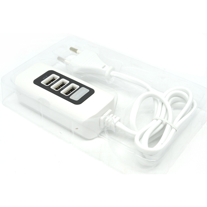 Gambar produk Powstro USB Charger Hub 3 Port 5V 2.1A EU plug - C1