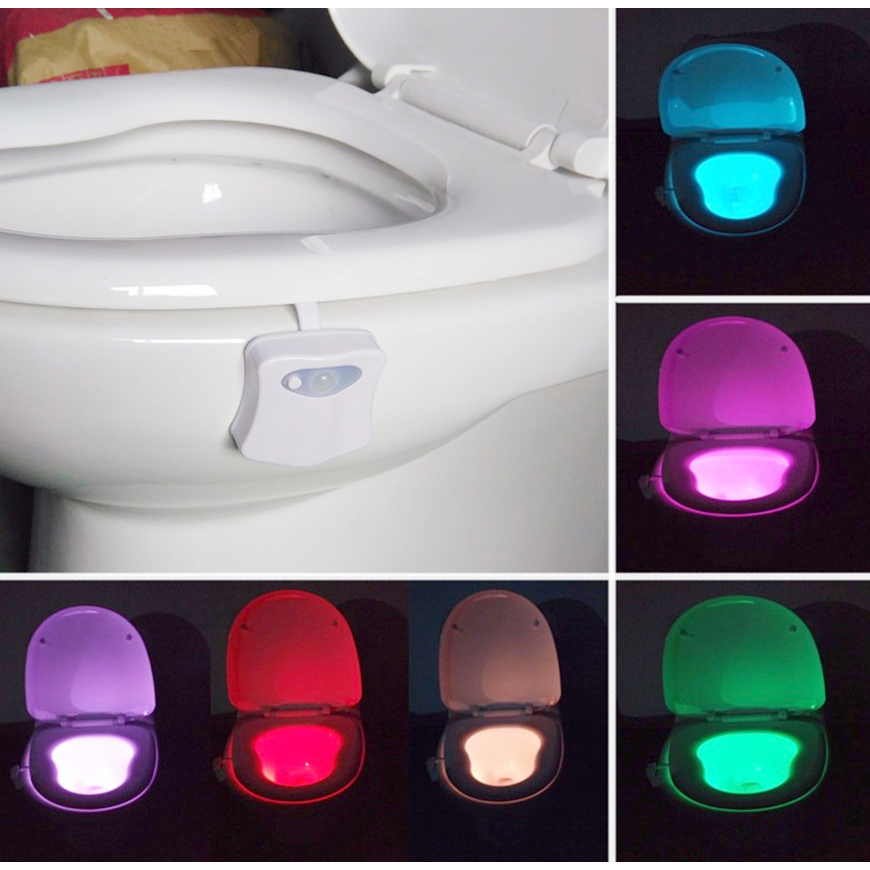 Coversage Lampu Toilet Sensor 8 Warna White Coversage Lampu Toilet Sensor 8 Warna White