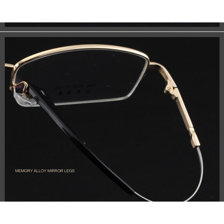 XinQiMei Kacamata  Lensa Bening  Memory Alloy Frame  Silver 