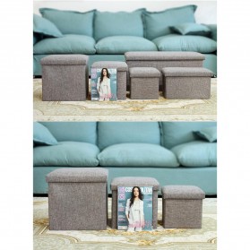 Sofa Kotak Penyimpanan Barang 30x30x30cm - L170402 - Gray - 9