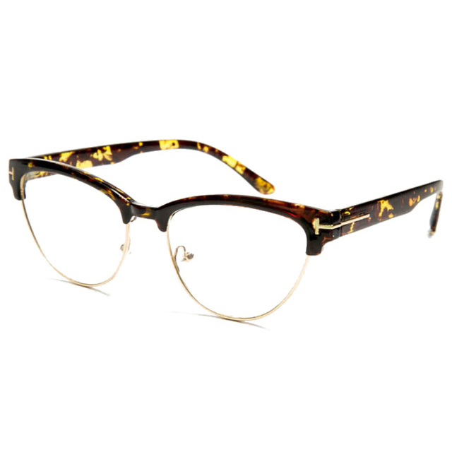  Frame Kacamata Wanita  Cat Eye F15031 Brown 