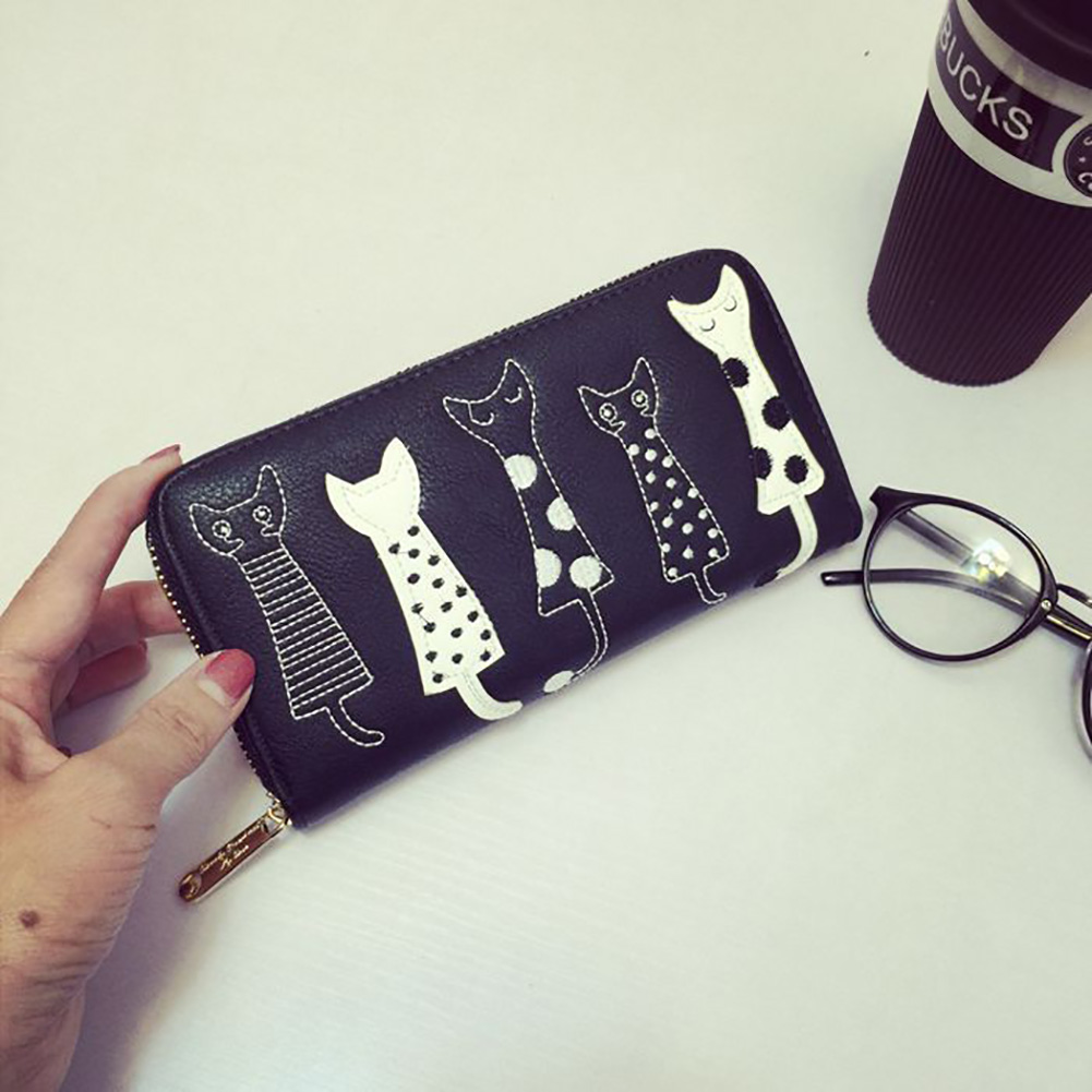 iDompeti Panjang iWanitai Motif Kucing Black iDompeti Panjang iWanitai Motif Kucing Black