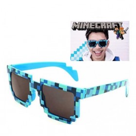 Long Keeper Kacamata Model Pixel Minecraft Mosaics UV400 for Kids - 088 - Blue
