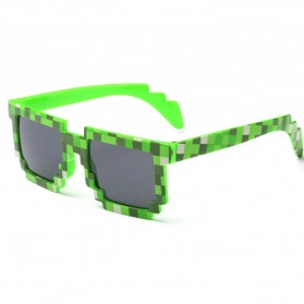 Long Keeper Kacamata Model Pixel Minecraft Mosaics UV400 for Kids - 088 - Green