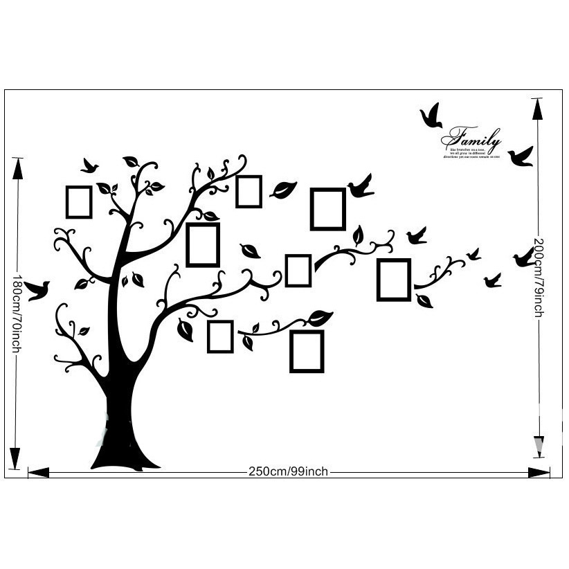 Sticker Wallpaper Dinding Photo Tree Black Sticker Wallpaper Dinding Photo Tree Black