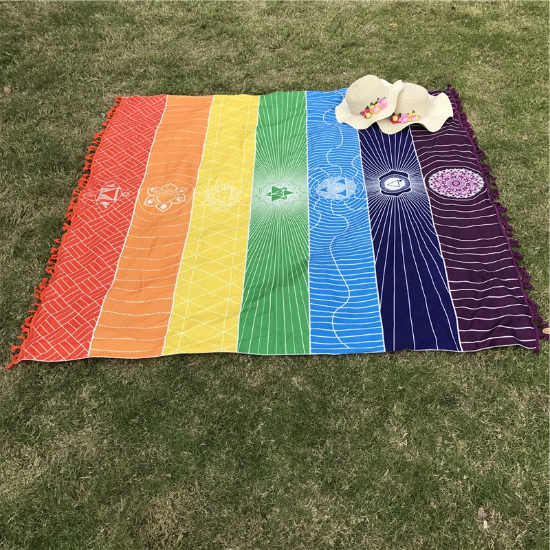 Kain Dekorasi Bohemian Motif Emblem - Multi-Color 