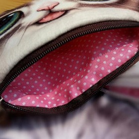 Dompet Koin Kain Model Cute Cat - Yellow - 3