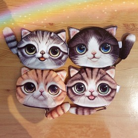 Dompet Koin Kain Model Cute Cat - Yellow - 5