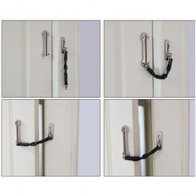 Rantai Slot Kunci Pintu Anti Maling Silver Rantai Slot Kunci Pintu Anti Maling Silver