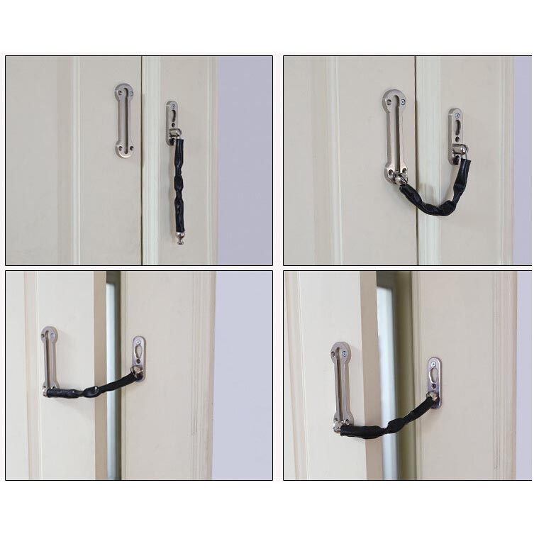 Rantai Slot Kunci Pintu Anti Maling - Silver - JakartaNotebook.com