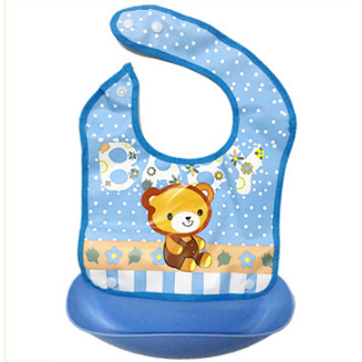 Celemek Bayi Anti Kotor Waterproof Blue Celemek Bayi Anti Kotor Waterproof Blue