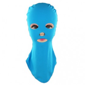 Facekini Topi Topeng Renang Full Face Sun Protection - Lake Blue