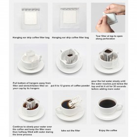 VanKood Kertas Penyaring Kopi Drip Cafe Paper Filter Coffee 50 PCS - T111 - White - 2