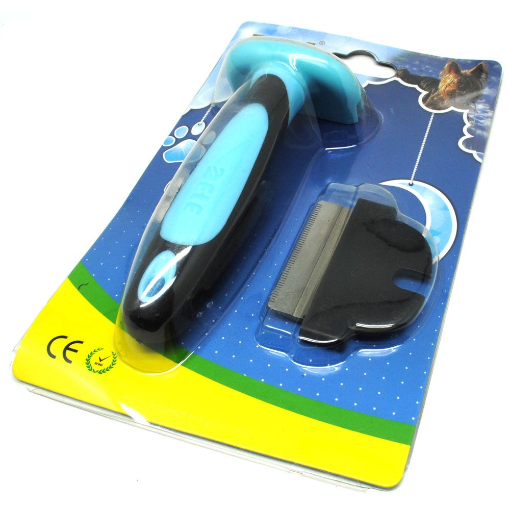 Sisir Cukur Grooming Trimmer Anjing dan Kucing - Size S - Blue - 9