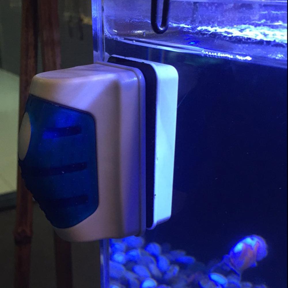 Sikat Pembersih Kaca  Aquarium  Magnetic White Blue 