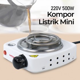 Taffware Kompor Pemanas Listrik Mini Kopi Teh 500W EU Plug - WY-03B - Silver