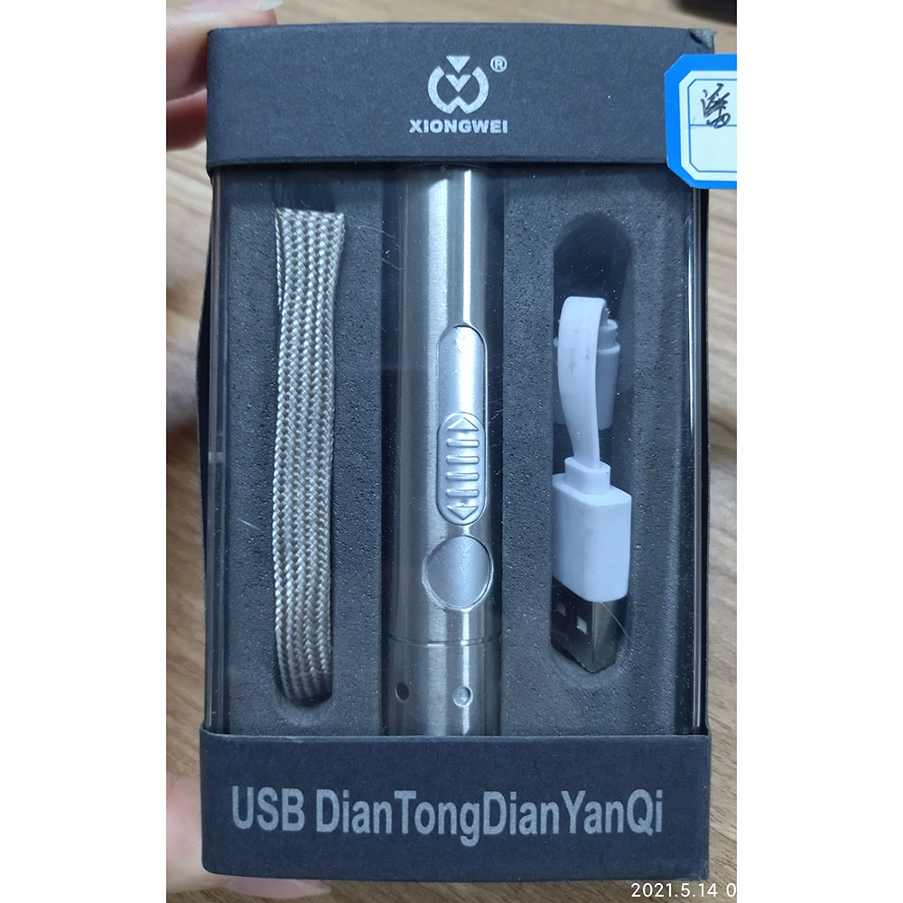 Gambar produk XIONGWEI Korek Api Elektrik USB + Senter LED