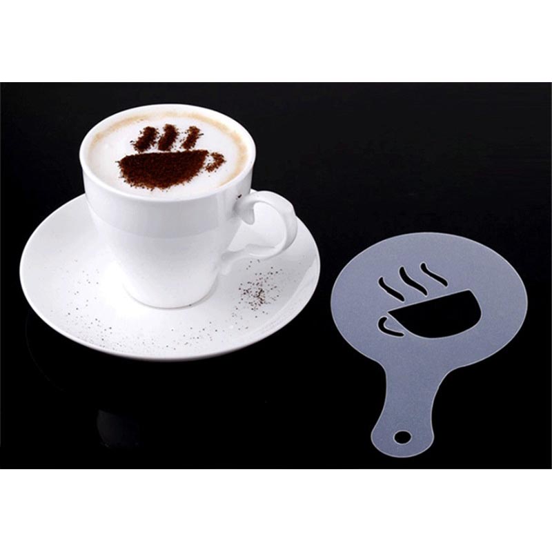 Cetakan Busa Foam Kopi Latte Art 16 PCS - White - JakartaNotebook.com