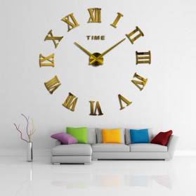 Taffware Jam Dinding Besar DIY Giant Wall Clock Quartz Creative Design 80-130cm - DIY-106 - Silver - 3