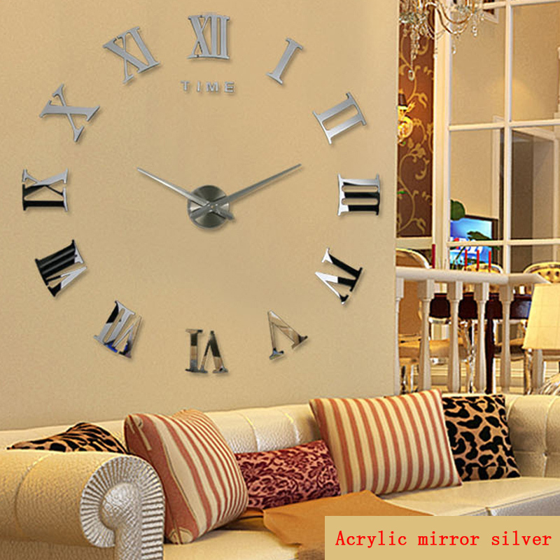 Gambar produk Taffware Jam Dinding Besar DIY Giant Wall Clock Quartz Creative Design 90-100cm - DIY-106