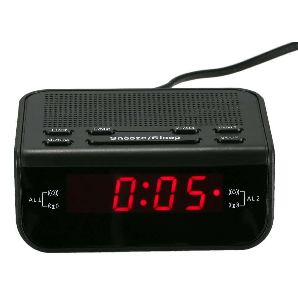 Jam Meja LED Digital Clock Dengan FM Radio Black JakartaNotebookcom