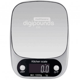 Taffware Digipounds Timbangan Dapur Digital Kitchen Scale 10kg Akurasi 1g - Z2S - Silver