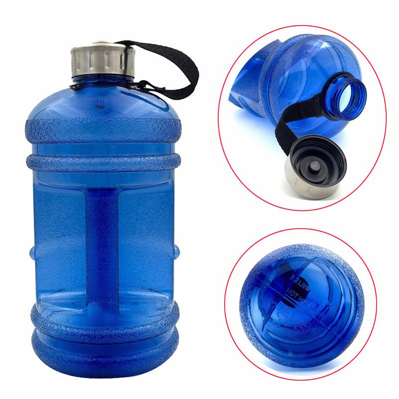  Botol  Minum  Gym Bentuk  Galon 2 2 Liter SX2022 Blue 