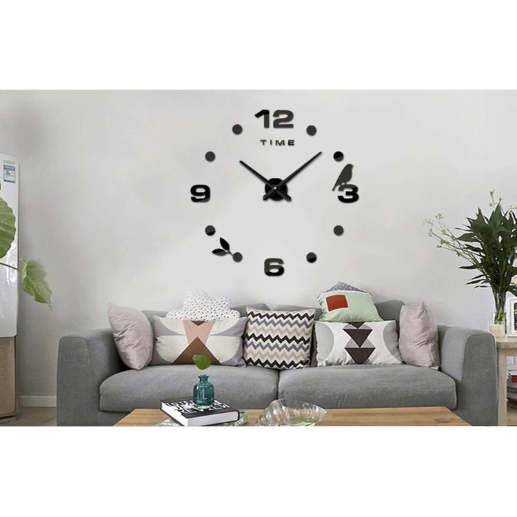 Jam Dinding DIY Giant Wall Clock Quartz Creative Design Model Burung