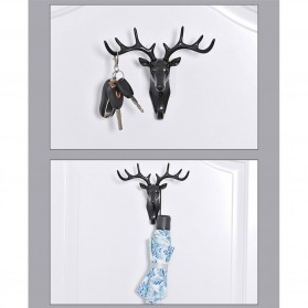 Gantungan Dinding Model Antlers Head - YQX003-2018 - Black - 4