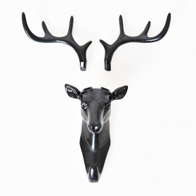 Gantungan Dinding Model Antlers Head - YQX003-2018 - Black - 6