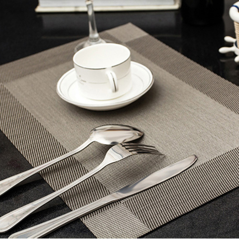Alas Piring Meja Makan PVC 45 x 30 cm - Gray - 5 ...