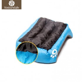 Naturelife Tempat Tidur Hewan Peliharaan Anjing Size XL 80 x 60 cm - Blue - 2