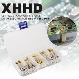 XHHD Set Hex Stand-Off & Spacer Kit Aksesoris PCB Tipe M3 180 PCS - Golden - 1