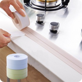 Sticker Adhesive PVC Penyerap Air untuk Wastafel Dapur 3.7CM x 3.2M - CN1222 - White - 4