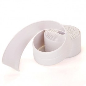 Sticker Adhesive PVC Penyerap Air untuk Wastafel Dapur 3.7CM x 3.2M - CN1222 - White - 5
