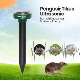 TaffLED Pengusir Tikus Ultrasonic Solar Power untuk Kebun Taman HR-533 - Green - 2