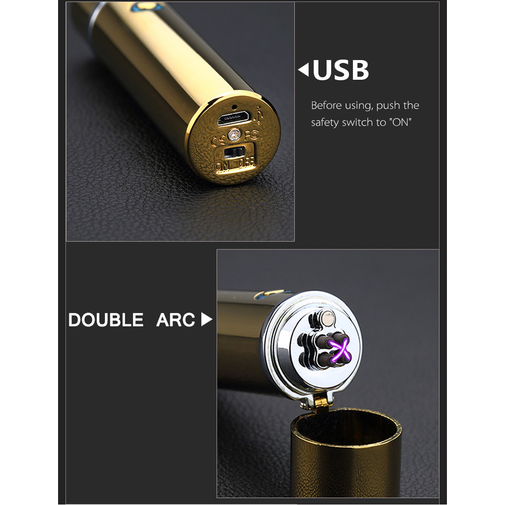 Noble Cylinder Korek Api Elektrik Pulse Plasma USB Lighter ...