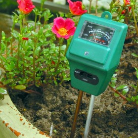 Peralatan Rumah Tangga - 3in1 Alat Pengukur Kelembaban Tanah Soil Moist PH Detector Analyzer - Green