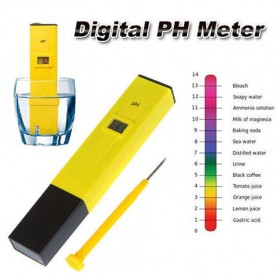 Perlengkapan Hewan Peliharaan - ATC Alat Ukur Uji PH Meter Tester Pen Air Minum/Akuarium - PH-2016 - Yellow