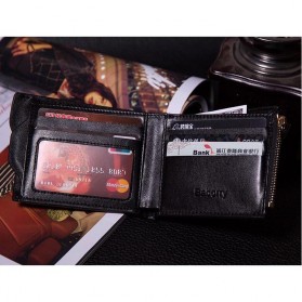 Baborry Dompet Kulit Klasik Pria - Black - 6