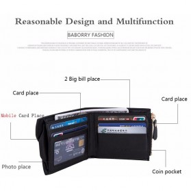 Baborry Dompet Kulit Klasik Pria - Black - 7