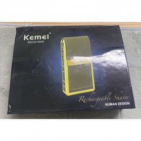 Kemei Alat Cukur Elektrik Leather Wrapped Electric Shaver - KM-5500 - Golden - 10