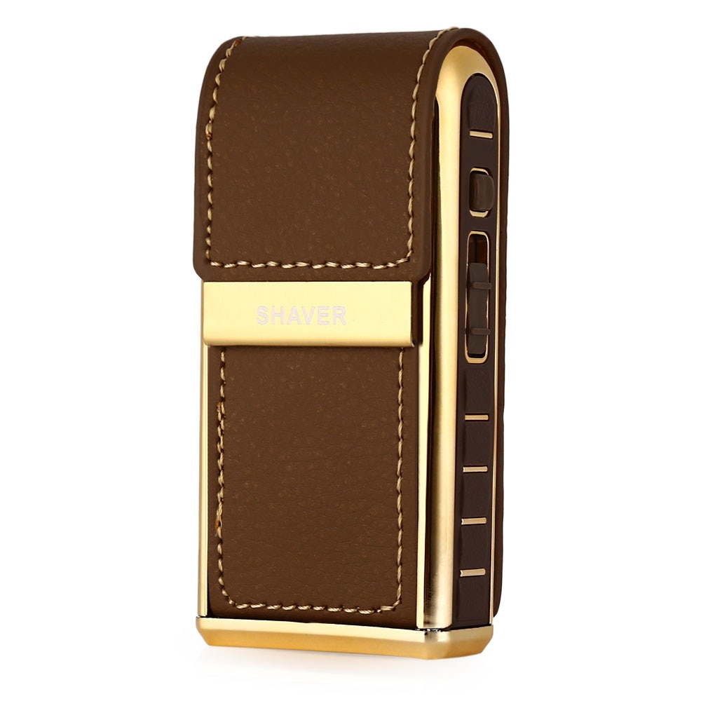 Kemei Alat Cukur Elektrik Leather Wrapped Electric Shaver