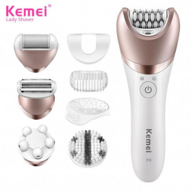 Kemei Alat Cukur Elektrik 5 in 1 Hair Trimmer Shaver - KM-8001 - White - 1