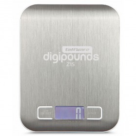 Taffware Digipounds Timbangan Dapur Digital Kitchen Scale 5kg Akurasi 1g - Z1S - Silver